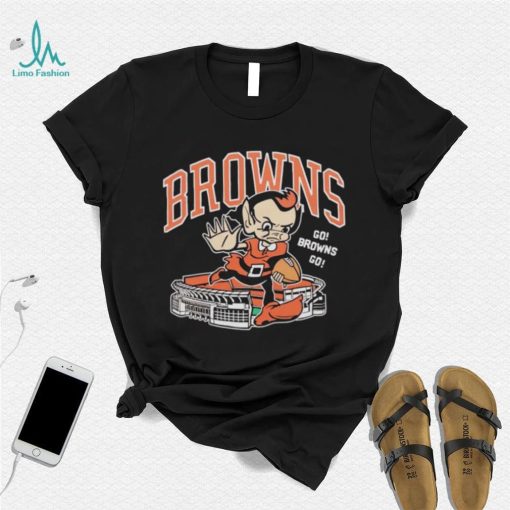Cleveland Browns Brownie Stiff arm stadium shirt