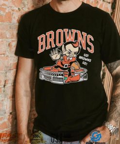 Cleveland Browns Brownie Stiff arm stadium shirt