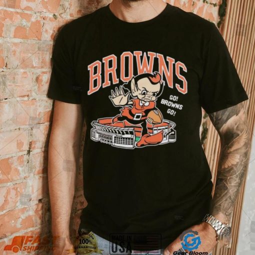 Cleveland Browns Brownie Stiff arm stadium shirt