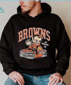 Cleveland Browns Brownie Stiff arm stadium shirt