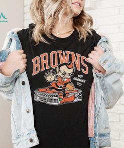 Cleveland Browns Brownie Stiff arm stadium shirt