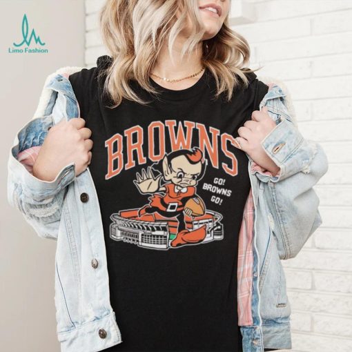 Cleveland Browns Brownie Stiff arm stadium shirt