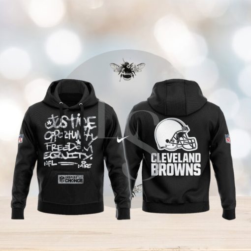 Cleveland Browns NFL Justice Opportunity Equity Freedom Hoodie 3D