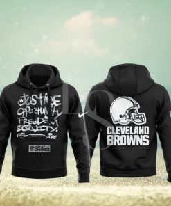 Cleveland Browns NFL Justice Opportunity Equity Freedom Hoodie 3D