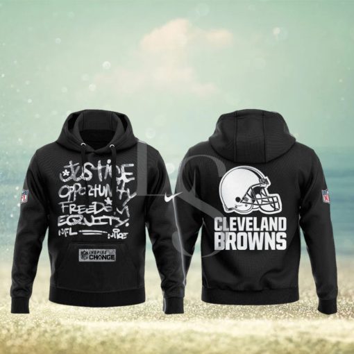 Cleveland Browns NFL Justice Opportunity Equity Freedom Hoodie 3D