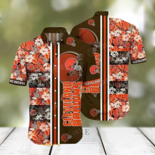 Cleveland Browns NFL Tropical Patterns Hawaiian Shirt Printed Beach Shirts