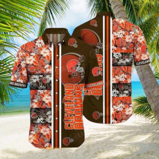 Cleveland Browns NFL Tropical Patterns Hawaiian Shirt Printed Beach Shirts