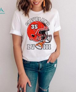 Cleveland Browns super bowl LVIII helmet shirt