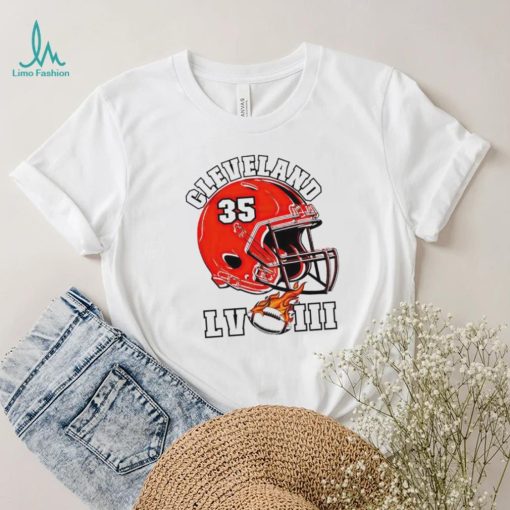 Cleveland Browns super bowl LVIII helmet shirt