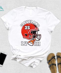 Cleveland Browns super bowl LVIII helmet shirt