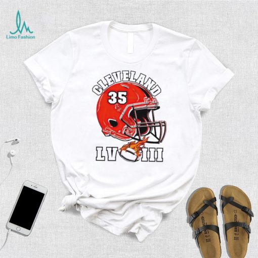 Cleveland Browns super bowl LVIII helmet shirt