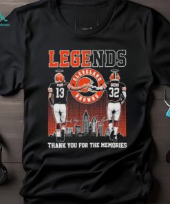 Cleveland browns legends ryan brown skyline thank you for the memories signatures 2024 shirt