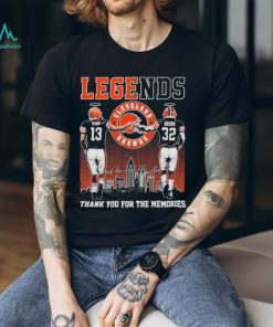 Cleveland browns legends ryan brown skyline thank you for the memories signatures 2024 shirt