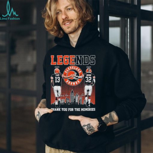 Cleveland browns legends ryan brown skyline thank you for the memories signatures 2024 shirt