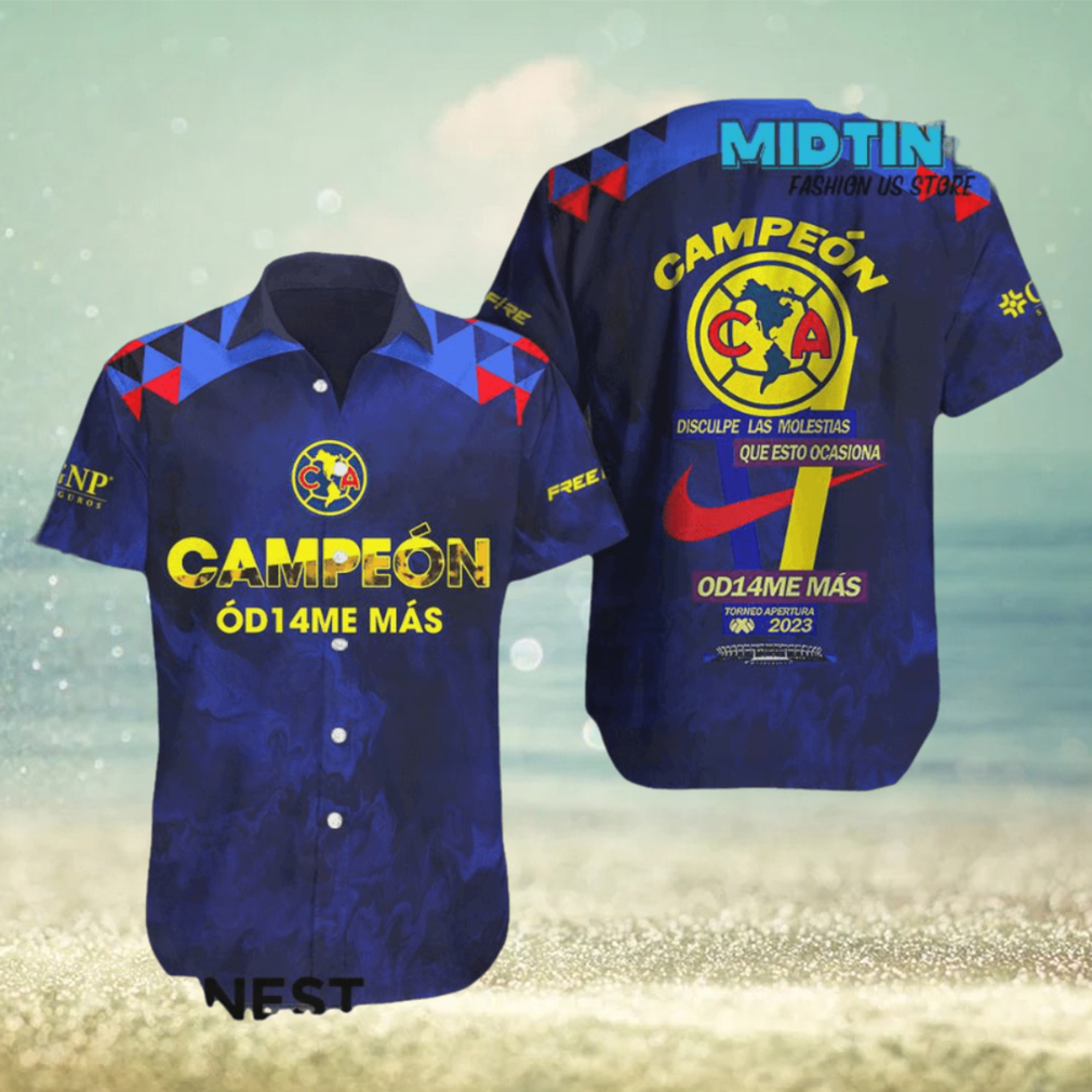 Club America Corona Campeon 14 Hawaiian Shirt