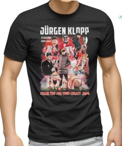 Coach Jurgen Klopp 8 Season At Liverpool 2015 2024 Thank You For Your Legacy, Boss Shirt