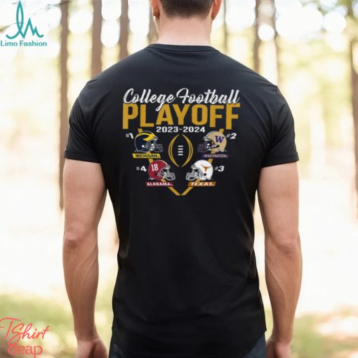College Football Playoff 2024 CFP 4 Team Helmets T Shirt