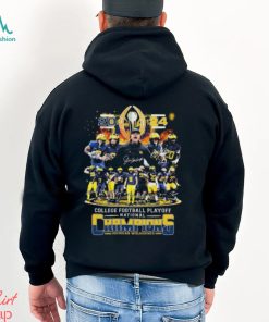 College Football Playoff National Championship 2024 Michigan Wolverines Team Champions Signatures Unisex T Shirt
