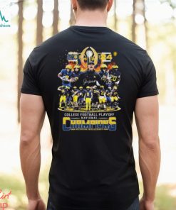 College Football Playoff National Championship 2024 Michigan Wolverines Team Champions Signatures Unisex T Shirt