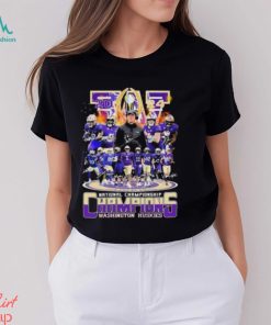 College Football Playoff National Championship 2024 Washington Huskies Team Champions Signatures Unisex T Shirt