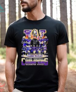 College Football Playoff National Championship 2024 Washington Huskies Team Champions Signatures Unisex T Shirt