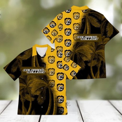 Colorado College Tigers Coconut Tree Aloha 3D Hawaiian Shirt For Fans Men And Women Gift