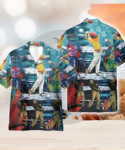 Colorful Art Playing Golf 3D Hawaiian Shirt Holiday Gift