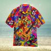 Sunflower Skull Hippie Hawaiian Shirt