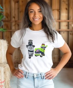 Columbus Blue Jackets VS Winnipeg Jets NHL 2024 mascot cartoon hockey shirt