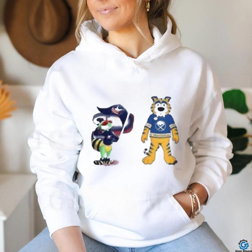 Columbus Blue Jackets Vs Buffalo Sabres Nhl Mascot T Shirt Columbus Blue Jackets Vs Buffalo Sabres Nhl Mascot T Shirt
