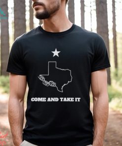 Come and Take It Razor Wire Texas Map Shirt