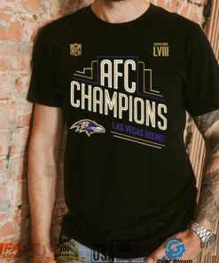 Congrats Baltimore Ravens 2023 AFC Champions And Advance to Super Bowl LVIII Las Vegas Bound Unisex T Shirt