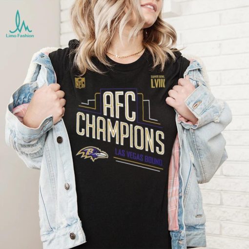 Congrats Baltimore Ravens 2023 AFC Champions And Advance to Super Bowl LVIII Las Vegas Bound Unisex T Shirt