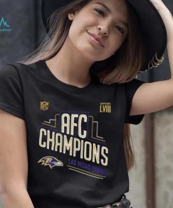 Congrats Baltimore Ravens 2023 AFC Champions And Advance to Super Bowl LVIII Las Vegas Bound Unisex T Shirt