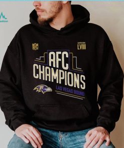 Congrats Baltimore Ravens 2023 AFC Champions And Advance to Super Bowl LVIII Las Vegas Bound Unisex T Shirt