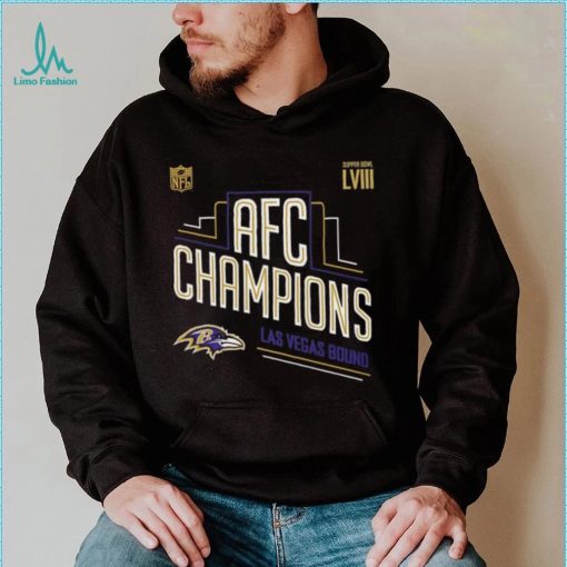 Congrats Baltimore Ravens 2023 AFC Champions And Advance to Super Bowl LVIII Las Vegas Bound Unisex T Shirt