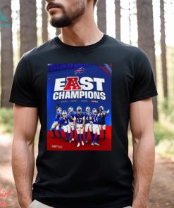 Congrats Buffalo Bills Are The 2024 AFC East Champions NFL Playoffs Season 2024 4 Times Shirt