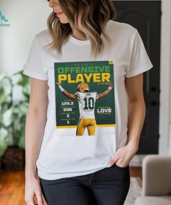 Congrats Jordan Love Green Bay Packers Has Been Named The NFL Offensive Player Of The Week Rating Point Classic T Shirt