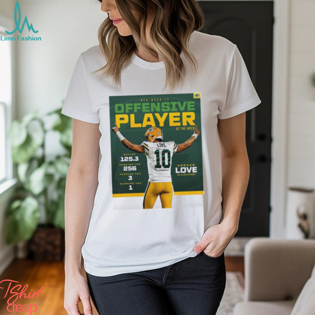 Congrats Jordan Love Green Bay Packers Has Been Named The NFL Offensive Player Of The Week Rating Point Classic T Shirt Congrats Jordan Love Green Bay Packers Has Been Named The NFL Offensive Player Of The Week Rating Point Classic T Shirt