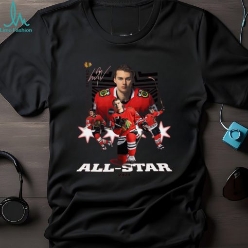 Connor Bedard Signature Chicago Blackhawks NHL All Star Game 2024 T Shirt Gifts