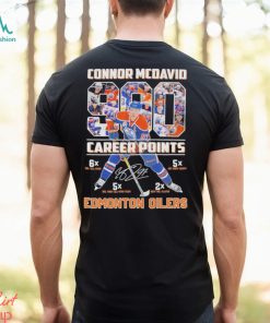Connor Mcdavid 900 Edmonton Oilers signatures 2024 shirt