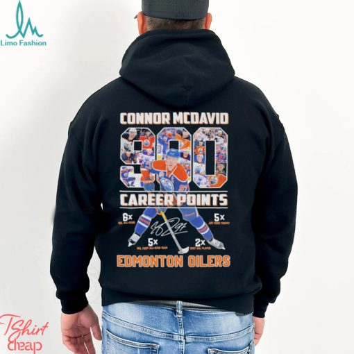 Connor Mcdavid 900 Edmonton Oilers signatures 2024 shirt