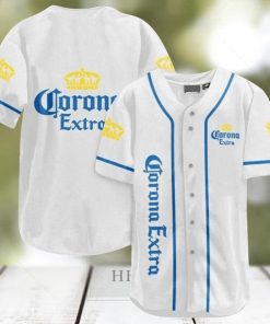 Corona Extra Beer White Summer Casual Baseball Jersey