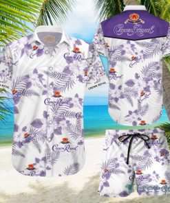 Crown Royal Canadian Whisky Hawaiian Shirts And Short Summer Beach Set