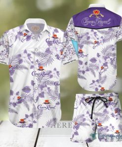 Crown Royal Canadian Whisky Hawaiian Shirts And Short Summer Beach Set