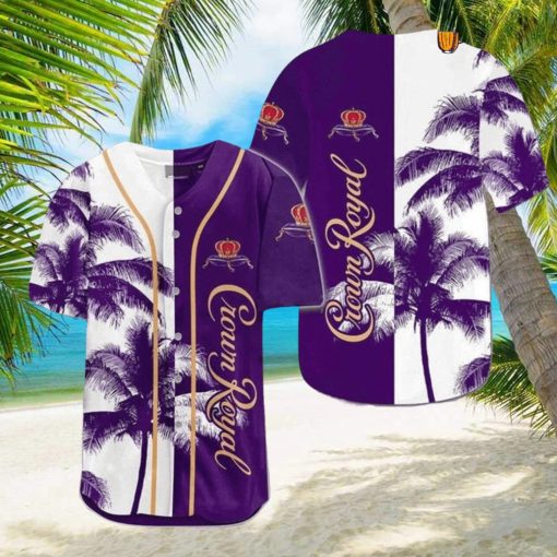 Crown Royal Whiskey Tropical Coconut Trees Baseball Jersey
