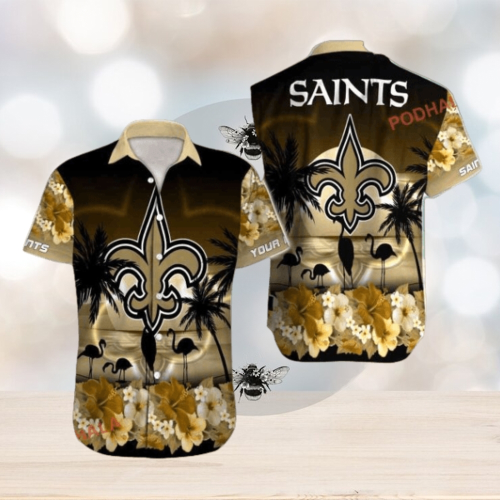 Custom Design Celebrating New Orleans Saints Hawaiian Shirt Custom Design Celebrating New Orleans Saints Hawaiian Shirt