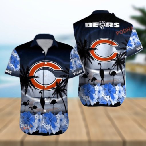 Custom Heart of Chicago Bears Echoed in Hawaiian Shirt Design