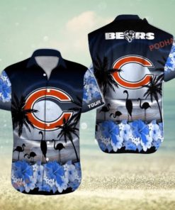 Custom Heart of Chicago Bears Echoed in Hawaiian Shirt Design