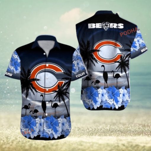 Custom Heart of Chicago Bears Echoed in Hawaiian Shirt Design